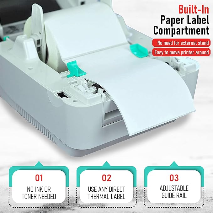 2054A-LAN Ethernet Network Shipping Label Printer for Windows Mac Chromebook iPhone & Android, Support Amazon Ebay Paypal Etsy Shopify ShipStation UPS USPS FedEx, 4x6 Direct Thermal
