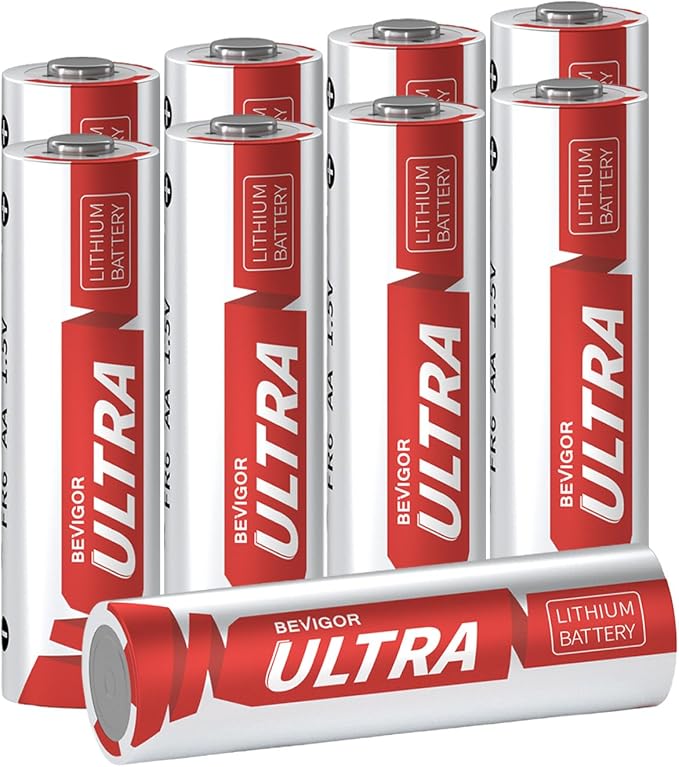 BEVIGOR Lithium AA Batteries 9-Pack, 1.5V 3500mAh Lithium Iron AA Battery by BEVIGOR