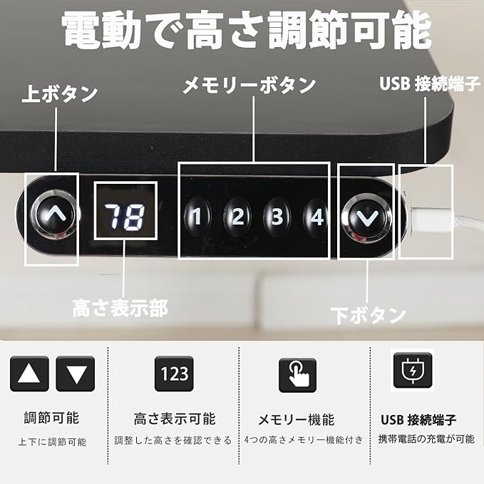 Electric Height Adjustable Standing Desk, 59 L-Shaped Sit - Stand Desk for Work or Home Office Push Button Memory Settings Black Splice Board/Black Frame