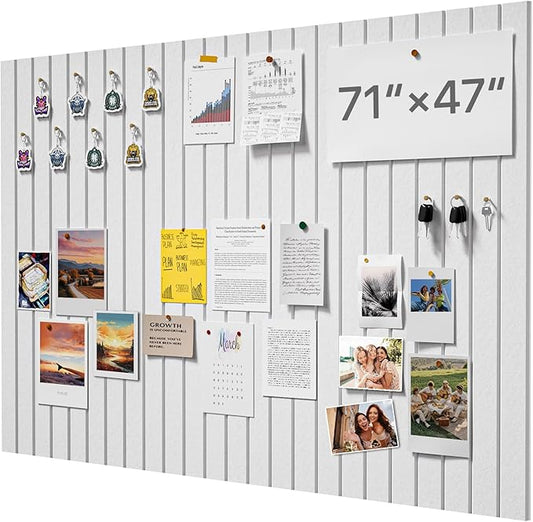 Soundsbay Large Cork Board, 71" x 47" Bulletin Board, 3 Pack Felt Wall Tiles Self-Adhesive, Pin Board for Walls Office Home Classroom Decor