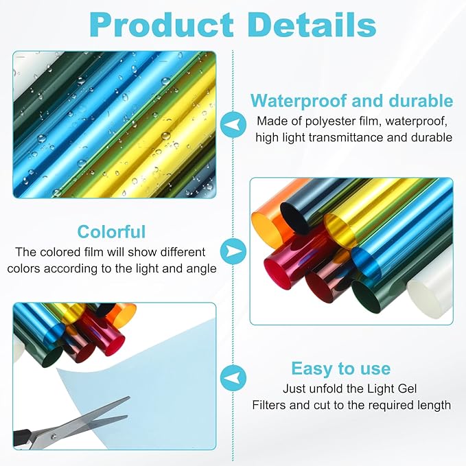 MECCANIXITY Lighting Gel Filter 39.4x39.4 Inch Light Green Color Correction - Image 3