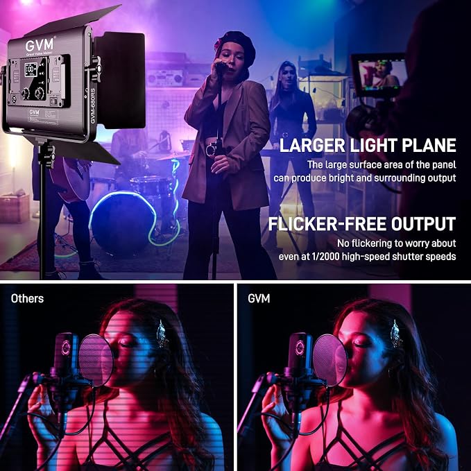 GVM RGB LED Video Light with Lighting Kits, 680RS 50W Led Panel Light with - Image 5
