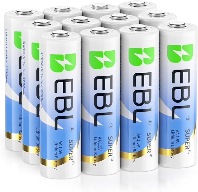 EBL Lithium AA Batteries 12 Pack, Longest Lasting 3700mAh 1.5V Non-Rechargeable - Image 7