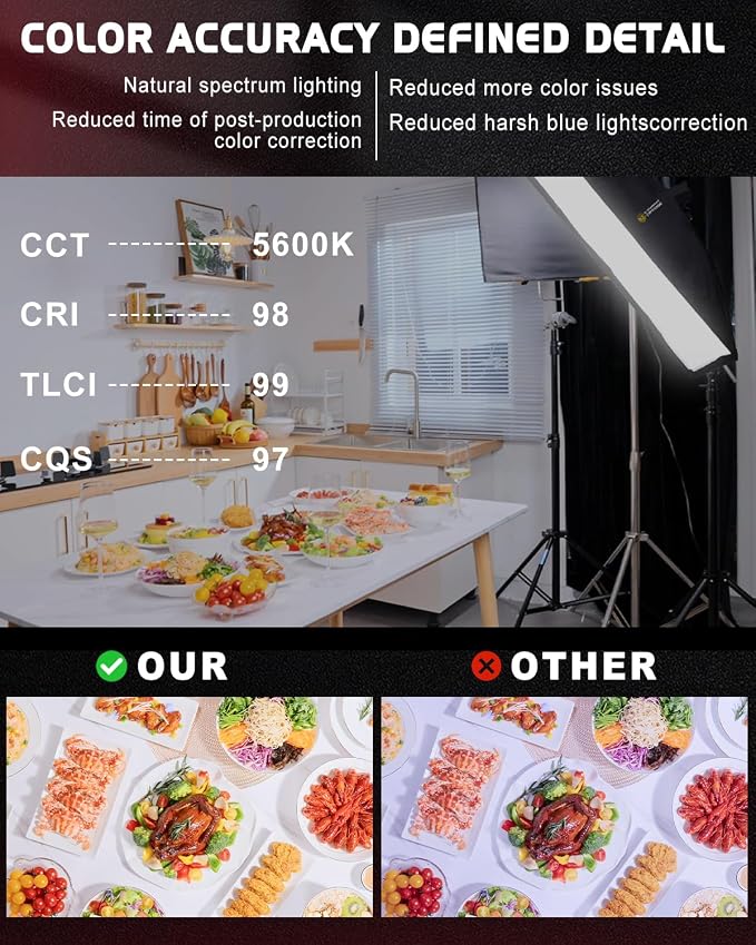 IFOOTAGE LED Video Light SL1 60DN, 5600K Daylight Photography Lighting - Image 3
