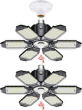 LED Garage Light Motion Sensor - 200W Deformable Garage Lights Ceiling LED by Craftersmark