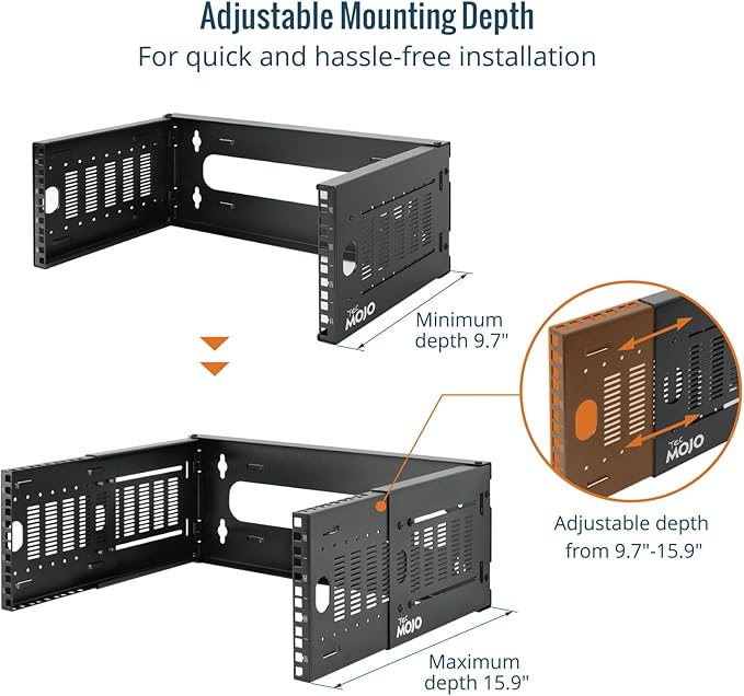 Tecmojo 4U Wall Mount Network Rack, Fits Shallow IT Equipments, 110 lbs Capacity - Image 4