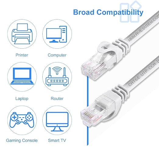 CAT 6 25 FT Ethernet Cable, Indoor High-Speed 10Gbps Snagless CAT6 25 Foot - Image 6