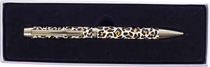 Graphique Cheetah Fashion Pen - 5.5" Ballpoint Pen with Refillable Black Ink, Twist-Top Pen, Makes a Beautiful and Unique Gift