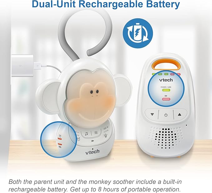 VTech DM1411 Audio Baby Monitor & Portable Soother Dual-Unit Rechargeable - Image 4