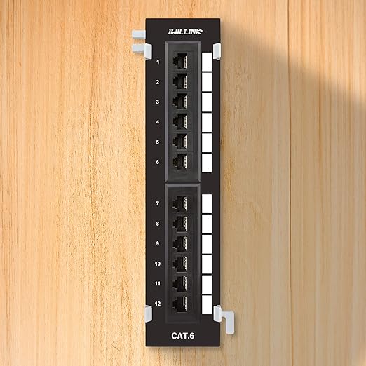 iwillink 12-Port Mini Vertical Cat6 Patch Panel, 10Gbps Network Panel - Image 5