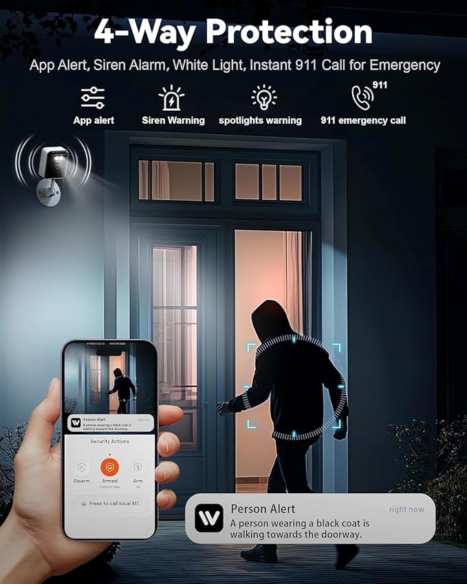 2.4/5GHz Home Cameras Indoor, 2K Security Camera Indoor - Image 7