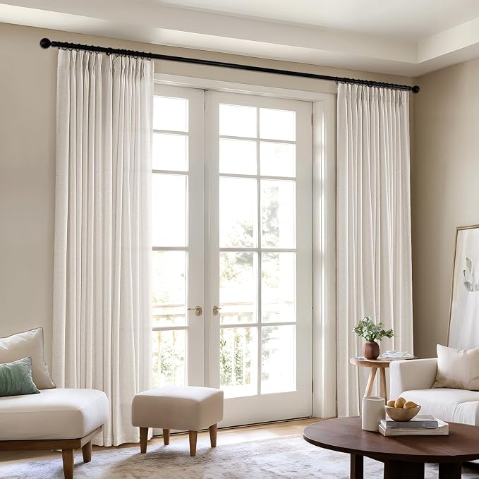Memory Trained Pinch Pleated Curtains 45 Inches Long, Viral Linen Pinch Pleat - Image 8