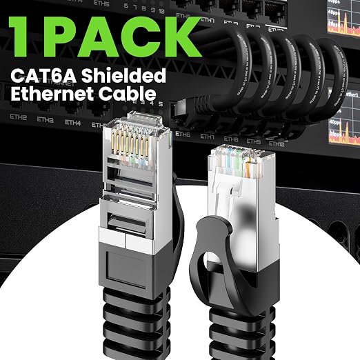 GEARit Cat6A Ethernet Cable 10Gbps Snagless Shielded SSTP, SFTP Shielded - Image 2
