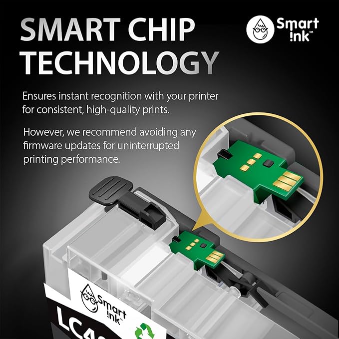 Smart Ink Compatible Ink Cartridges Replacement for Brother LC406 XL LC406XL for Brother Printer MFC-J4335DW MFC-J4535DW MFC-J5855DW MFC-J6555DW MFC-J4345DW XL (4 Pack, Black, Cyan, Magenta, Yellow)
