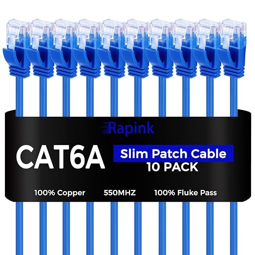 Rapink Cat6a 5ft Ethernet Cables by Rapink