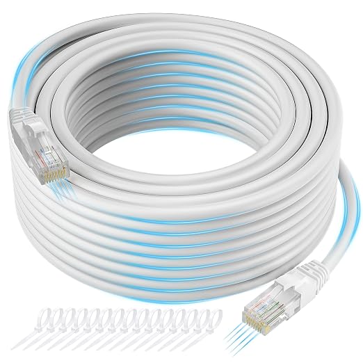Cat 6 Ethernet Cable 125 FT, Long High Speed Cat6 Internet Cable, Standard RJ45 by Kxable