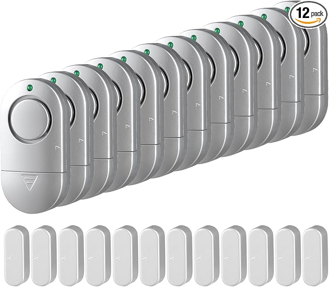 Window Alarm Sensor 12 pack, Door Alarms by Rinetiy