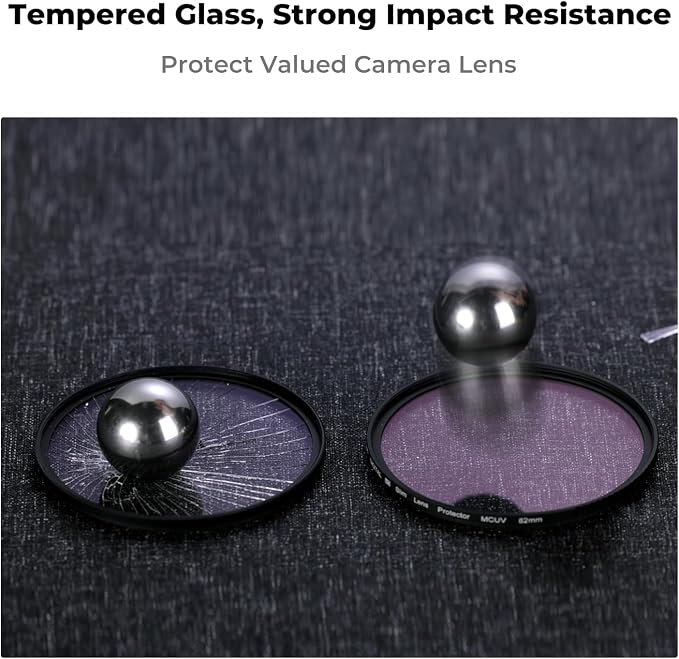 K&F CONCEPT 62mm MC UV Protection Filter Shockproof Tempered Optical Glass - Image 3