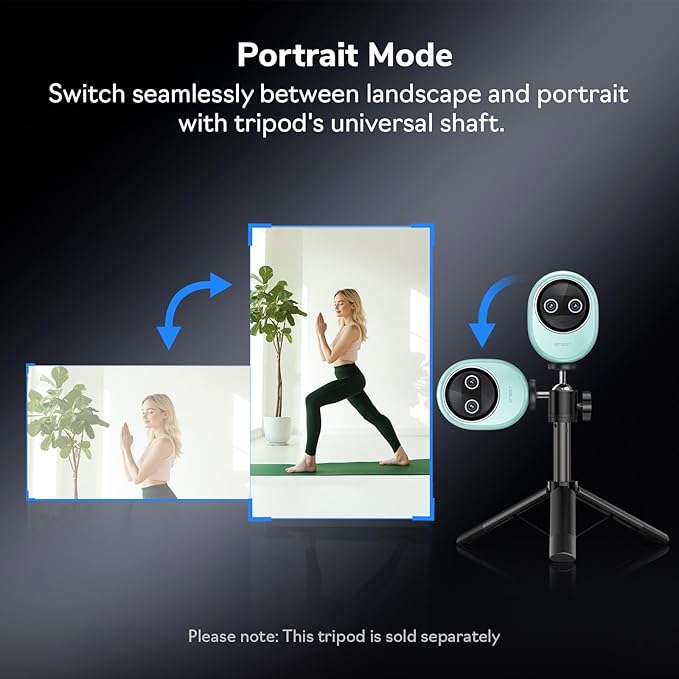 EMEET Piko+ Webcam 4K, World's 1st Dual-Camera AI-Powered 4K Camera, 1/2.55'' Sony Sensor, 3 Mics&3 Sound Modes, Panda Magnetic Privacy Cover, USB C-C&C-A, Ideal for Livestreamers and Content Creators