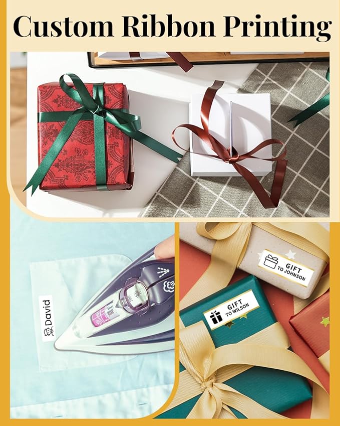 Phomemo A30 Label Maker Machine, Bluetooth Wireless Portable Small Label Printer, Waterproof Label Mini Sticker Maker for Home School, Cloth Name Tag, Ribbon Printer Machine for Gift Wrapping