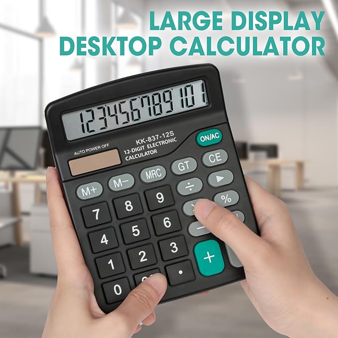4 Pack Calculator Bulk, 12 Digits Calculators Desktop - Image 6