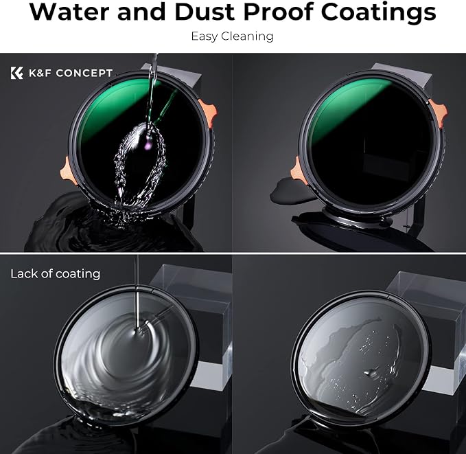 K&F CONCEPT 55mm ND4-64 ND Lens Variable & CPL Polarizers Filter 2-in-1 - Image 7