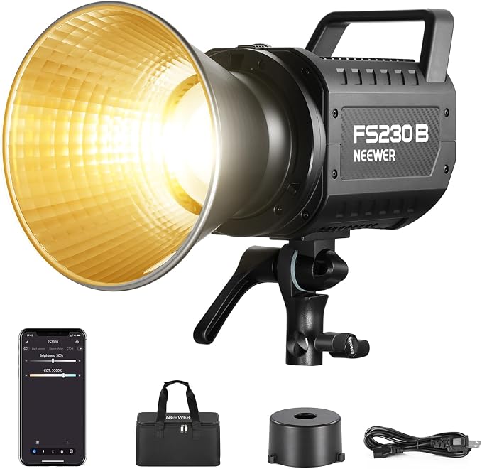 NEEWER FS230B LED Video Light 2.4G/APP Control, 230W Bi Color COB Silent by Neewer