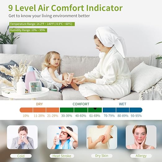 Indoor Thermometer Room Temperature Home Hygrometer Humidity Gauge, Accurate - Image 3