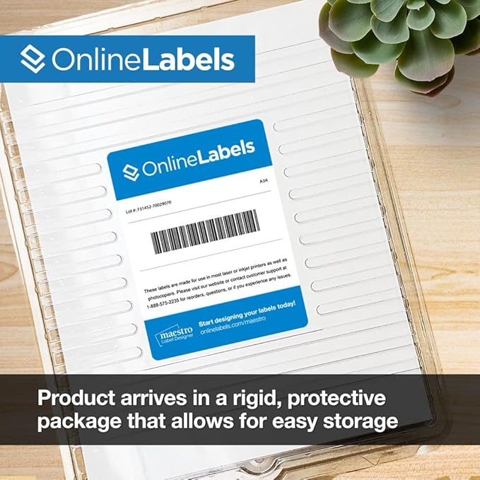 4 x 4 Square Label - Pack of 1,000 Labels, 250 Sheets - Inkjet/Laser Printer - Online Labels