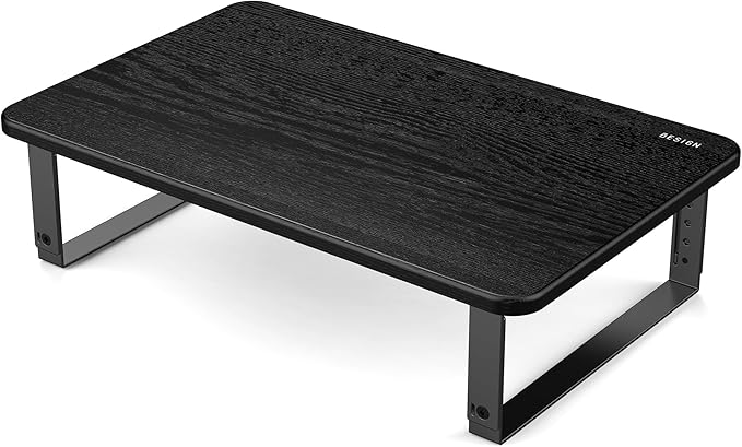 BESIGN MS01 Monitor Stand Riser, Height Adjustable Laptop Stand, Computer Monitor Stand for Monitor, Computer,Laptop,Printer (Black)