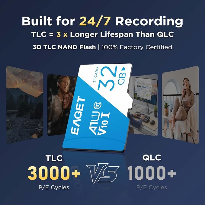 EAGET 1-Pack 32GB TF Memory Card Up to 100MB/s Read 30MB/s Write - Image 4
