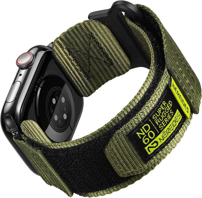 Nereides Compatible with Apple Watch Band Ultra 3/2/1, Nylon Sports Strap with by NEREIDES