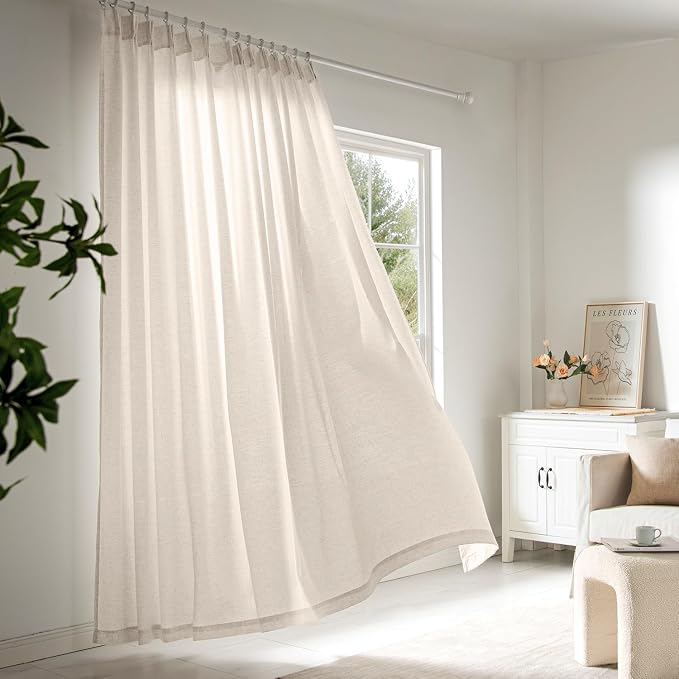 Memory Trained Pinch Pleated Curtains 84 Inches Long, Viral Linen Pinch Pleat - Image 2