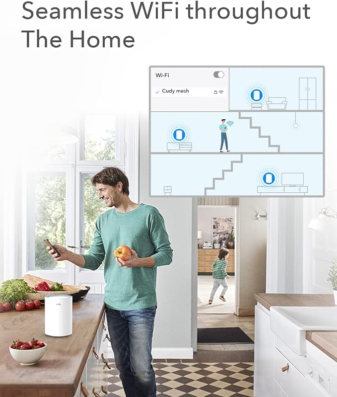 Cudy M1200 3-Pack AC1200 Whole Home Mesh WiFi System, 2.4GHz 5GHz Dual Band - Image 6
