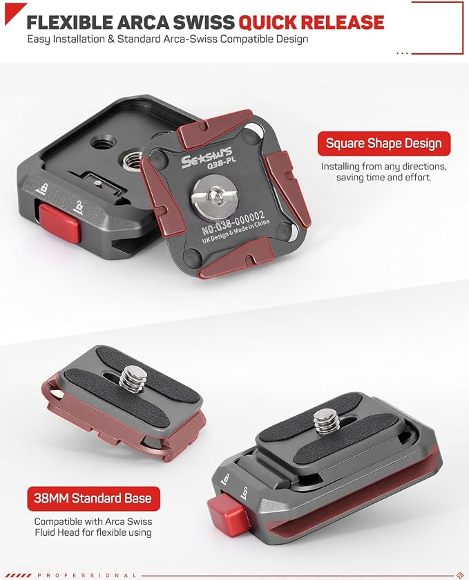 IFOOTAGE Q38-PL Quick Release Plate, Camera Quick Release Plate, Tripod Mount - Image 7