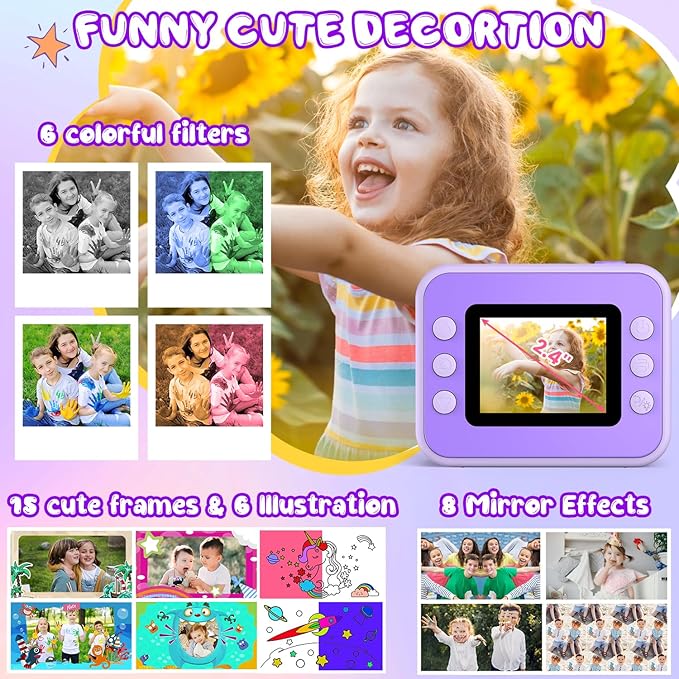 Kids Camera Instant Print, Christmas Birthday Gifts - Image 4