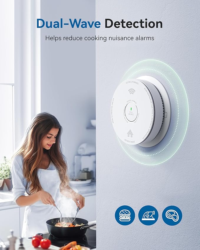SITERWELL Smoke Detector 2 in 1 Smoke and Carbon Detectors, 10-Year Battery CO - Image 4