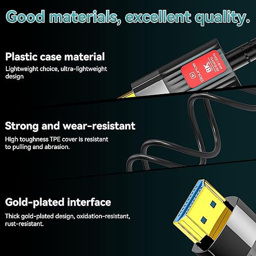 Fiber Optic HDMI Cable 150FT/46M, Long HDMI 2.1 Cable Support 48Gbps High Speed - Image 4