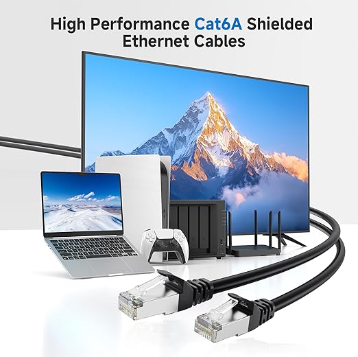 Cable Matters 10Gbps Snagless Shielded Cat 6A Ethernet Cable - 14ft - Image 2
