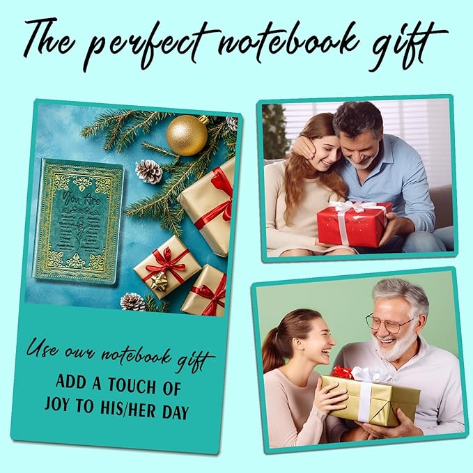 Green A5 Lined Leather Journal Notebook,Inspirational Christian Gifts Hardcover Executive Notebooks for Men Women,200 Pages 100 Gsm Thick Ruled Paper Daily Diary for School,Family ,Friends,Work (You Beautiful Green)