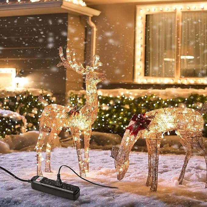 IPX6 Outdoor Power Strip Weatherproof, Waterproof Surge Protector with 3 Wide Outlet 12FT Long Extension Cord, Wall Mountable for Outside Decorations and More UL Listed(Black)