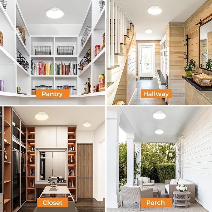 slochi Motion Sensor Light Indoor Hardwired PIR, 3000K/4000K/6500K LED Closet - Image 6