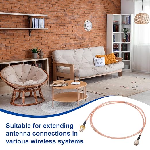 MECCANIXITY SMA Antenna Extension Cable, 4.9ft SMA Male Inner Pin to Female - Image 4