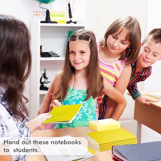 feela 36 Pack Soft Cover Journal Bulk, Lined Blank Travel Journal for Women Men Writing, Notebooks College Ruled for Work, Note Taking Notebook School Business Supplies, 8.2” x 5.5”, A5, Lemon Yellow