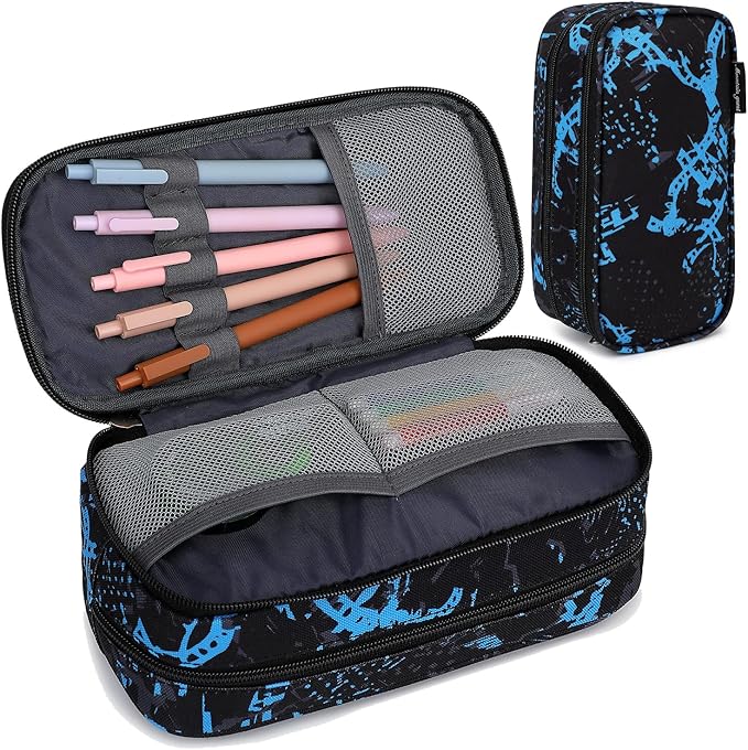 Pencil Cases for kids, Large Capacity Pencil Pouch, Office College School Marker Organizer Case pen for Men Women Adult Teens