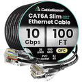 CableGeeker CAT6A Slim Ethernet Cable 100FT, 10Gbps 550MHz High Speed Network by CableGeeker