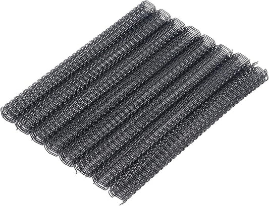 3 to 1 Pitch Twin Loop Wire Binding Spines, 3/8 Inch Book Binder Combs, 100 Pack Spiral Binding Coils for Booking Binder Machine, Students and Coworkers (60 Sheet Capacity, Black)