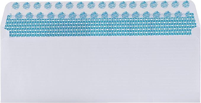 Aimoh 500#9 Custom Printed Self-Seal Security Envelopes - Personalized with Logo and/or Return Address - Self-Seal, 3-7/8 x 8-7/8 Inches, 500 Count (7-30138-500)