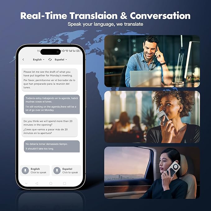 AI Voice Recorder,64GB Note Voice Recorder with Real-Time Transcribe & Summarize & Translation Powered by ChatGPT, Digital Recorder Translator Device with App Control for Lectures, Meetings, Calls