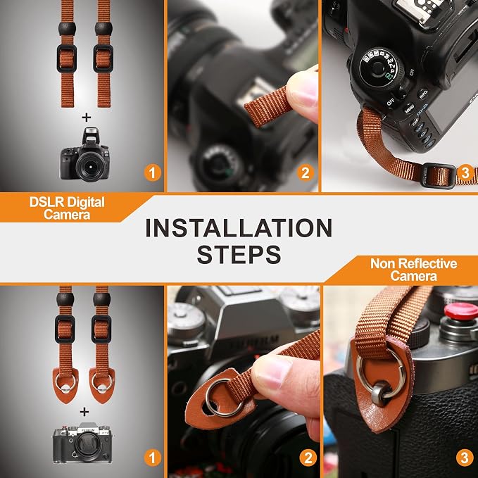 Padwa Lifestyle Cool Ethnic Style Apricot Camera Strap - Image 6